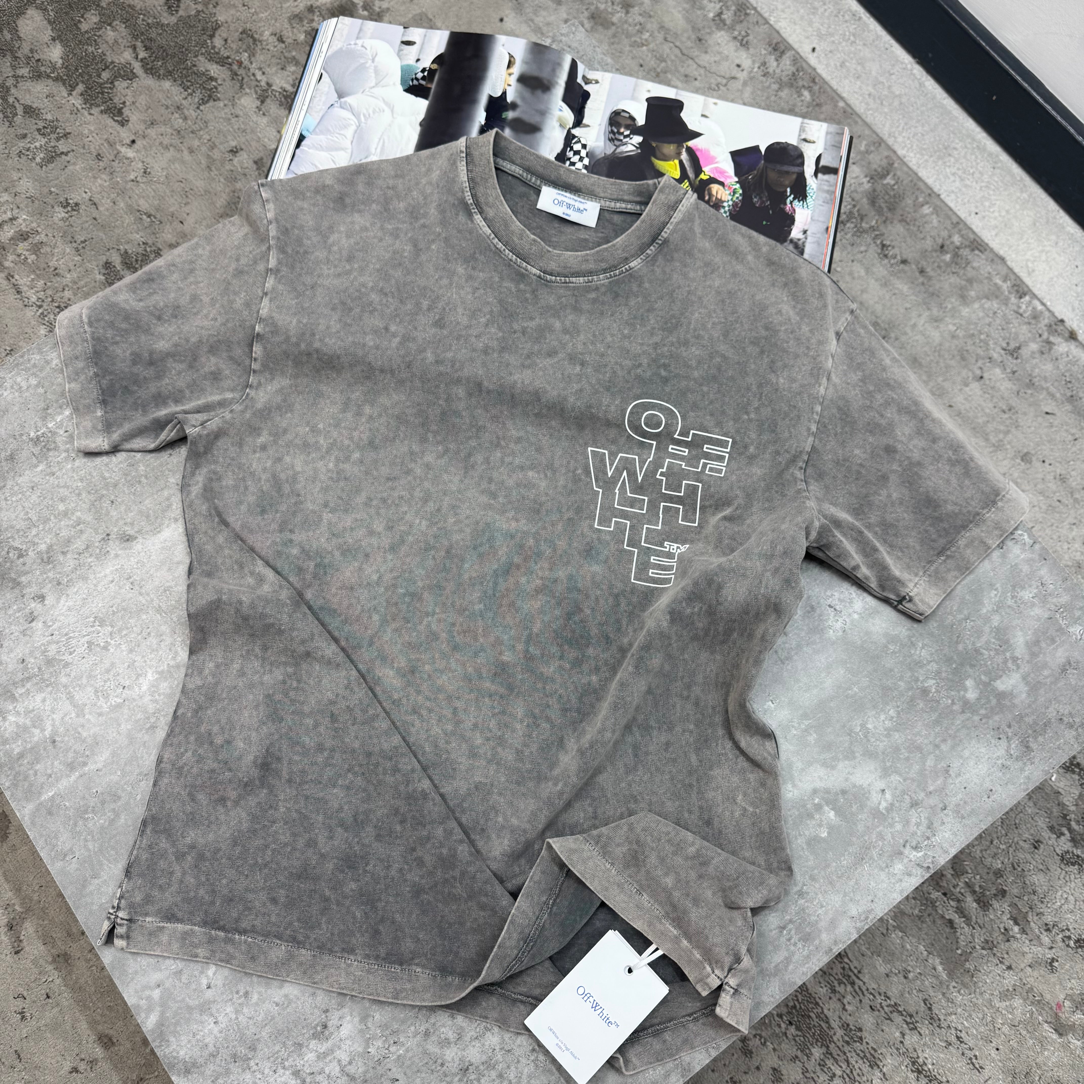 OW - T-SHIRT - WASHED GREY