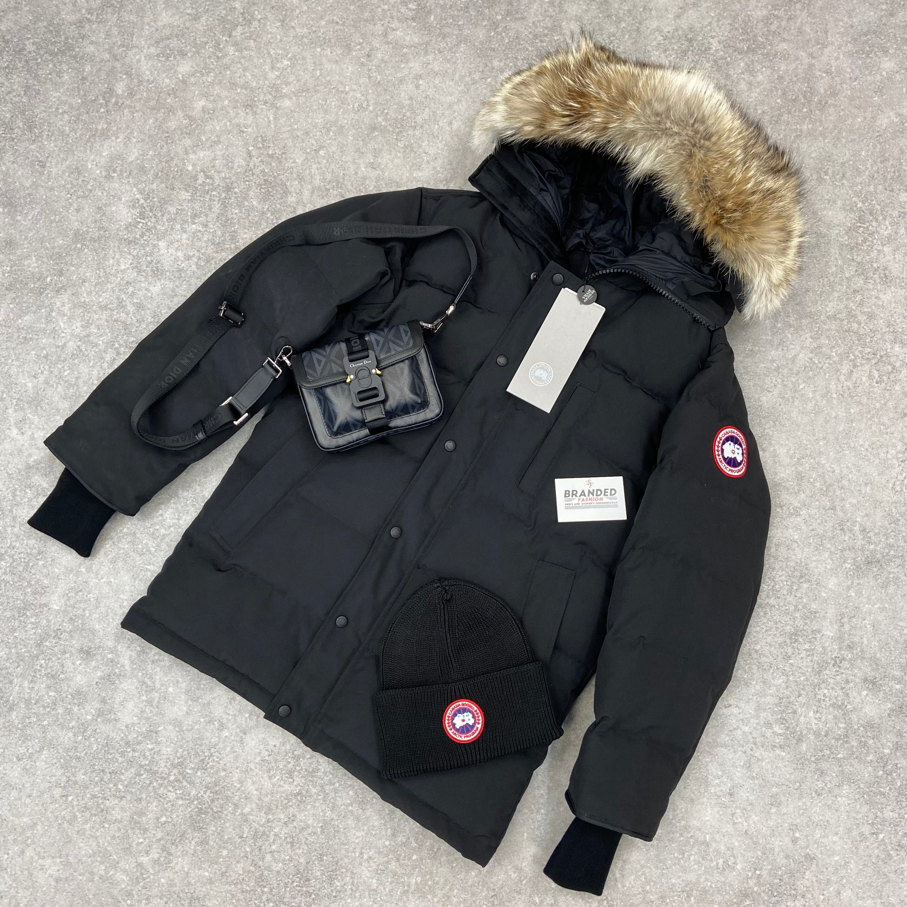 CANADA GOOSE - CARSON BLACK COAT - DETACHABLE FUR