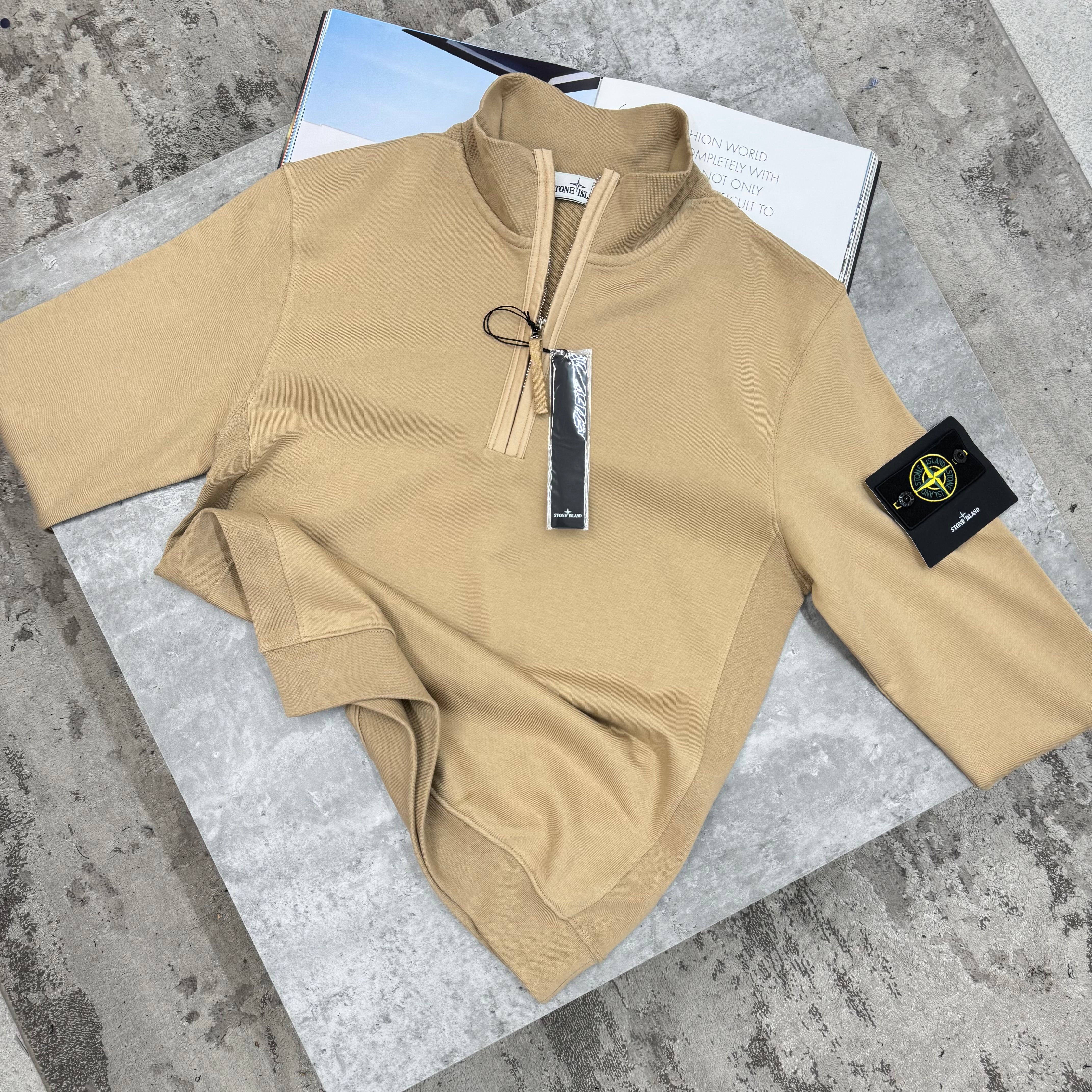 SI - HALF ZIP JUMPER - BEIGE