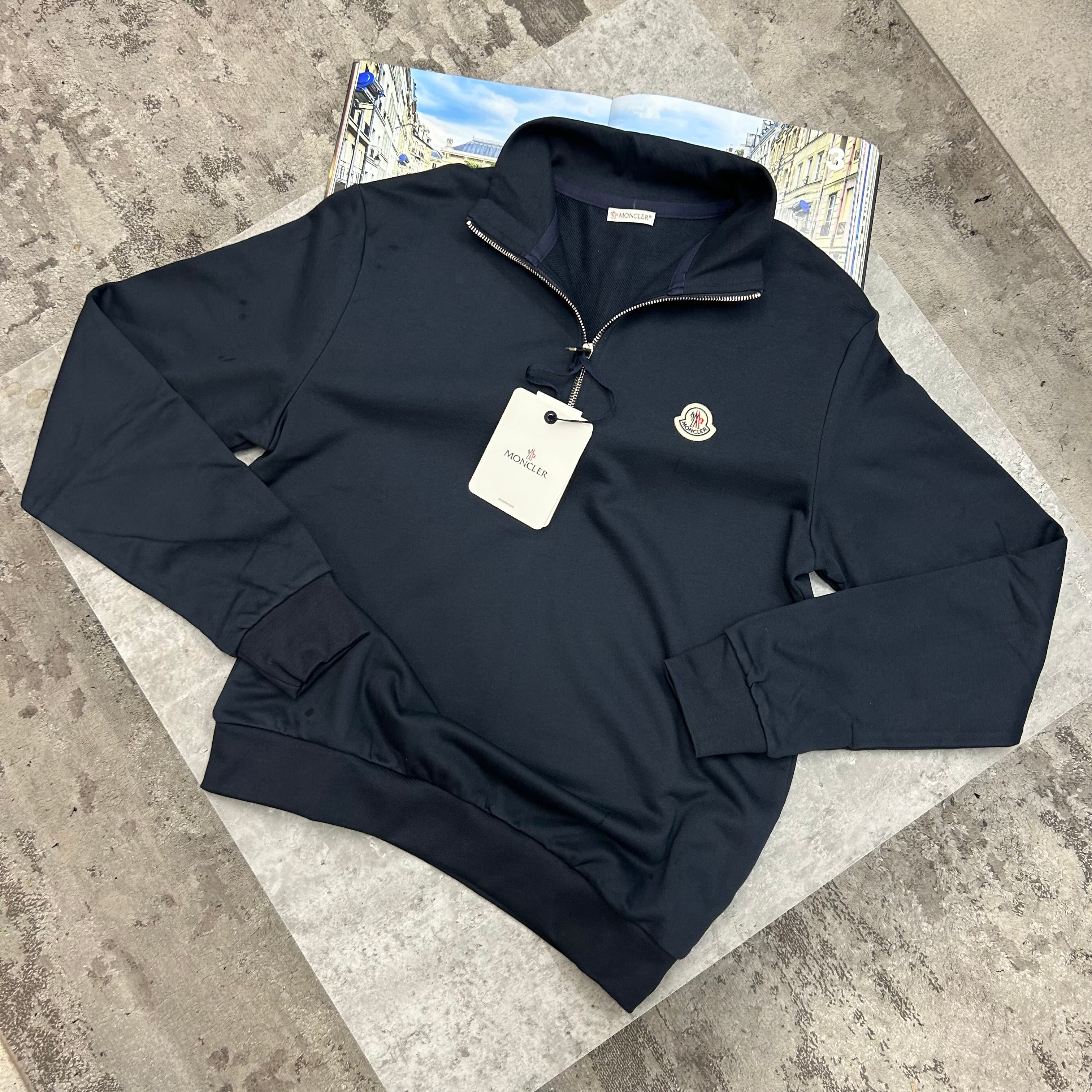 MNCLR - LOGO HALF ZIP JUMPER - NAVY