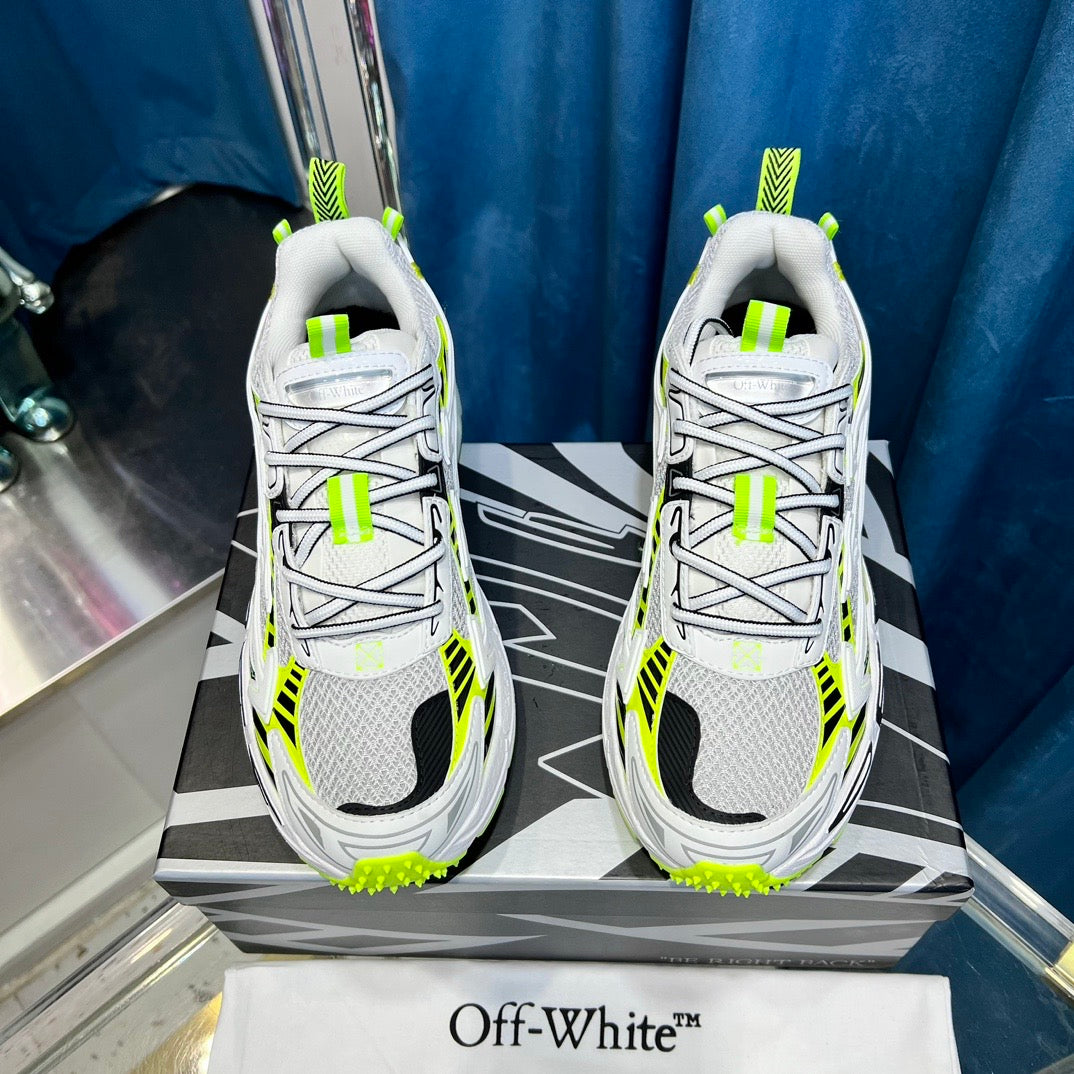 (PRE-ORDER) OW - TRAINERS - WHITE/LIME