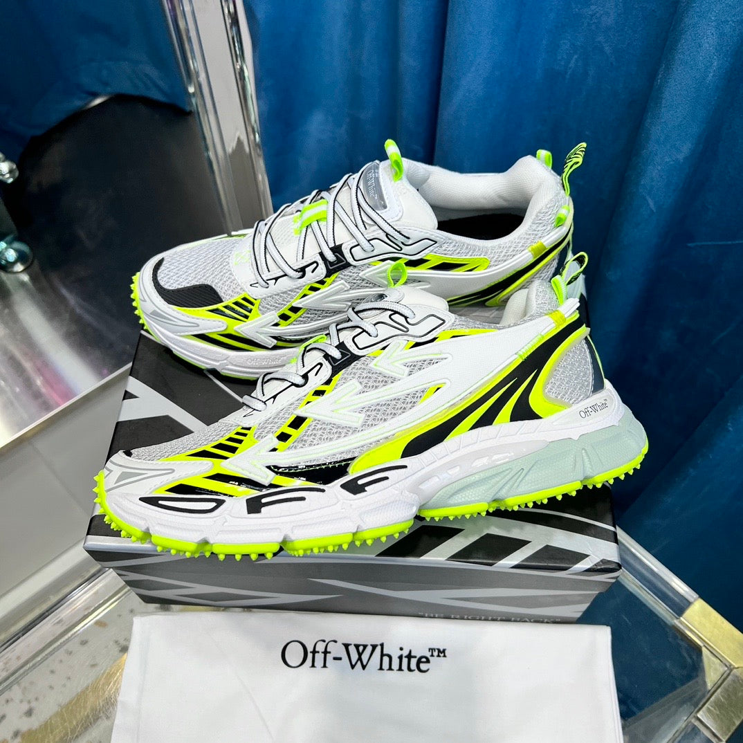 (PRE-ORDER) OW - TRAINERS - WHITE/LIME