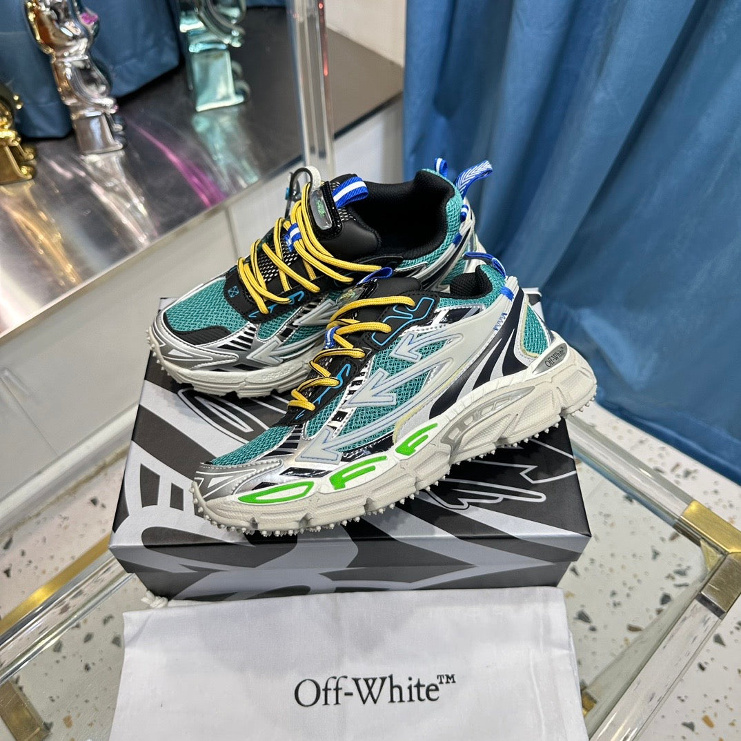 (PRE-ORDER) OW - TRAINERS - TEAL/GREY/YELLOW